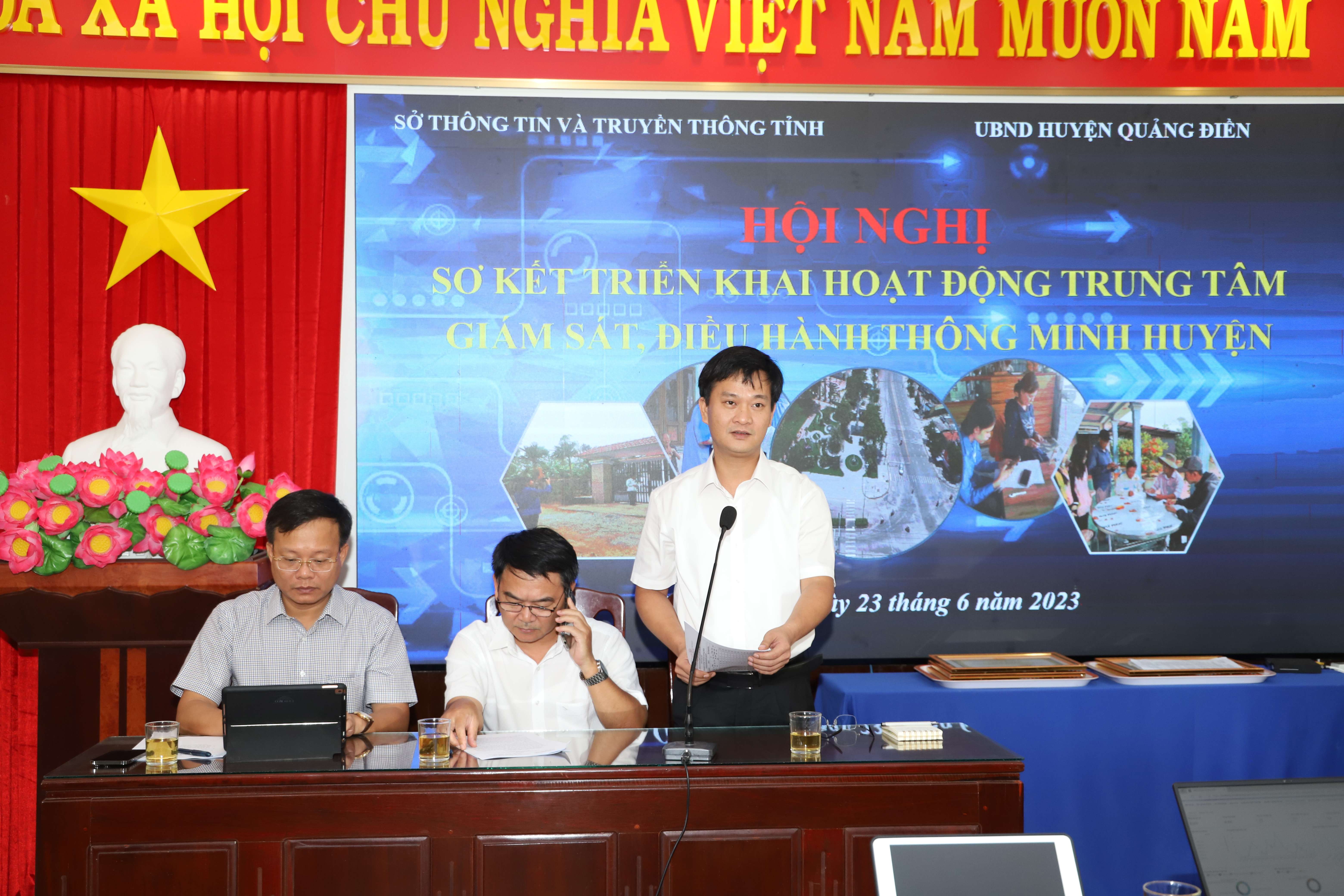 Huyện Quảng Điền tổ chức Hội nghị sơ kết hoạt động Trung tâm giám sát, điều hành đô thị thông minh